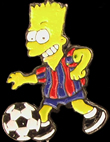 Pin de Bart Simpson vestit del Barça