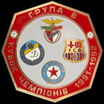 Pin #7 Champions League 1991-1992, Group B, FC Barcelona - Dynamo Kyiv - Benfica - Sparta Praha