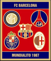 Pin del Barça en el Mundialito de 1987