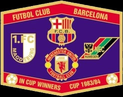 Pin #2 conmemoratiu del Barça en la Recopa de Europa de la temporada 1983-1984